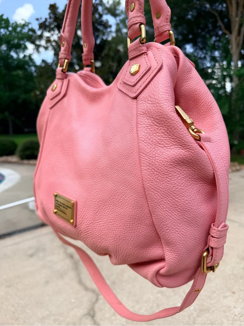 Marc by Marc Jacobs Apricot Rose Pink Leather Shoulder with Strap